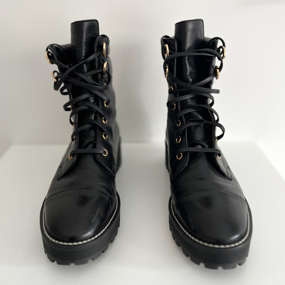 Stuart Weitzman 'Lexy' Leather Combat Boots